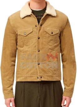 DAVID BECKHAM SHEARLING COTTON JACKET