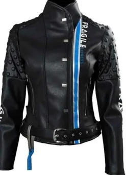 Death Stranding Fragile Express Black Leather Jacket