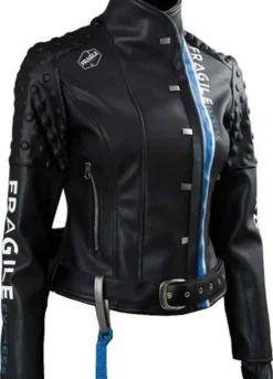 Death Stranding Fragile Express Black Leather Jacket