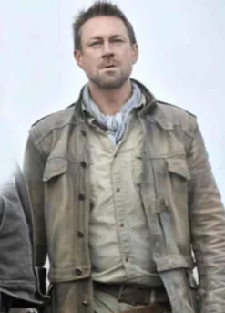 DEFIANCE (JOSHUA NOLAN) GRANT BOWLER BROWN LEATHER COAT