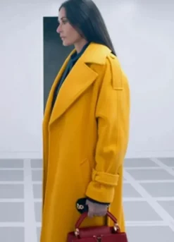 Demi Moore The Substance 2024 Yellow Coat