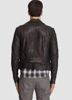 Diesel Black Gold Luperco Black Leather Jacket