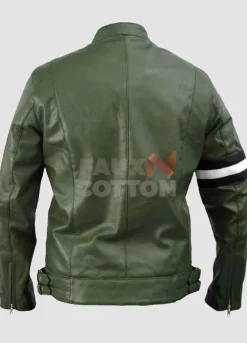 Dirk Gently's Samuel Barnett Green Leather Jacket