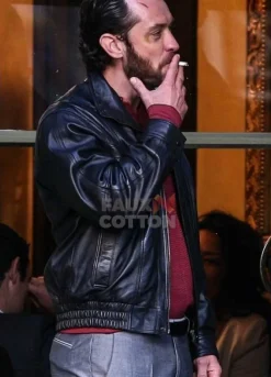 Dom Hemingway Jude Law Black Leather Jacket