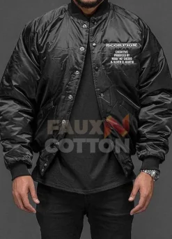 DRAKE BLACK BOMBER SCORPION JACKET
