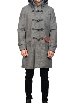 Drake Grey Wool Duffle Coat