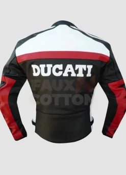 Ducati Corse Black and White Leather Jacket