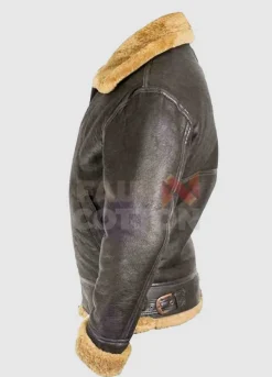 Dunkirk Tom Hardy Shearling Leather Jacket