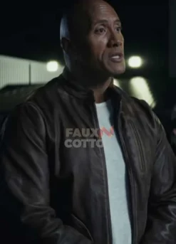 Dwayne Johnson Rampage Distressed Brown Leather Jacket