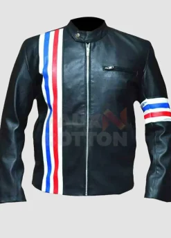 Easy Rider Peter Fonda Us Flag Leather Jacket
