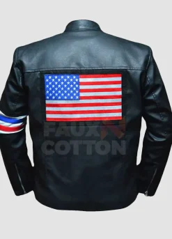 Easy Rider Peter Fonda Us Flag Leather Jacket