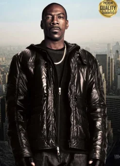 Eddie Murphy Tower Heist Slide Black Hooded Jacket