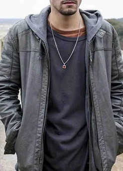 Elite (Omar Shanaa) Omar Ayuso Hooded Grey Leather Jacket