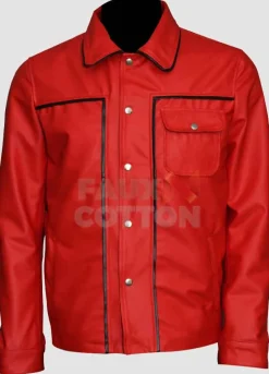 Elvis Presley The King Of Rock Shirt Collar Red Jacket