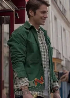 Emily in Paris (Gabriel) Lucas Bravo Green Cotton Jacket