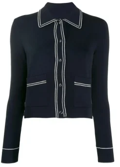 Emily In Paris Lily Collins (Emily Cooper) Navy Blue Jacket