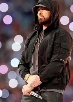 Eminem Super Bowl Show Black Hooded Jacket