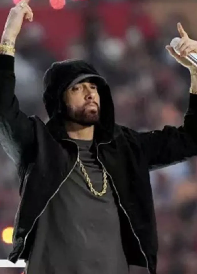 Eminem Super Bowl Show Black Hooded Jacket