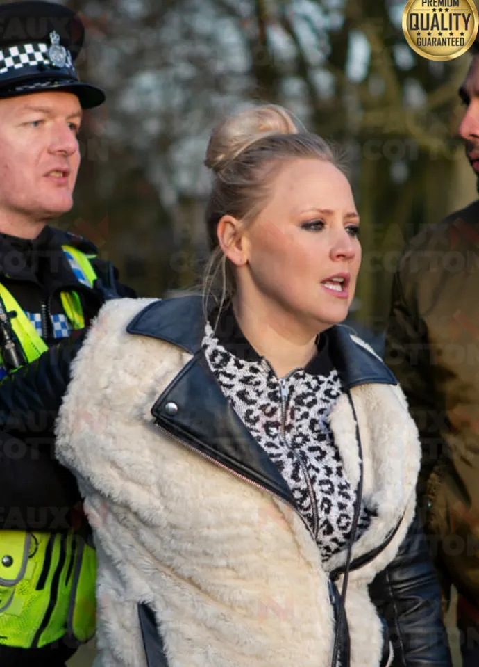 Emmerdale Tracy Metcalfe Fur Shearling Jacket