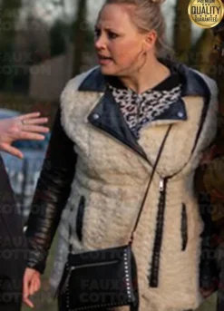 Emmerdale Tracy Metcalfe Fur Shearling Jacket