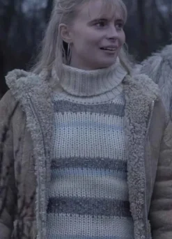 Equinox 2020 (Ida) Karoline Hamm Beige Shearling Wool Coat