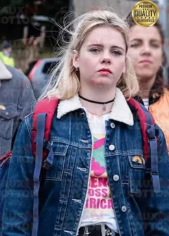 ERIN QUINN DERRY GIRLS DENIM FUR JACKET