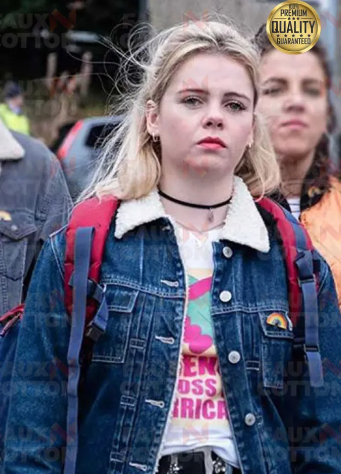ERIN QUINN DERRY GIRLS DENIM FUR JACKET