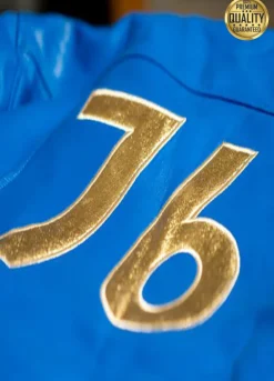 Fallout 76 Vault Blue Leather Jacket