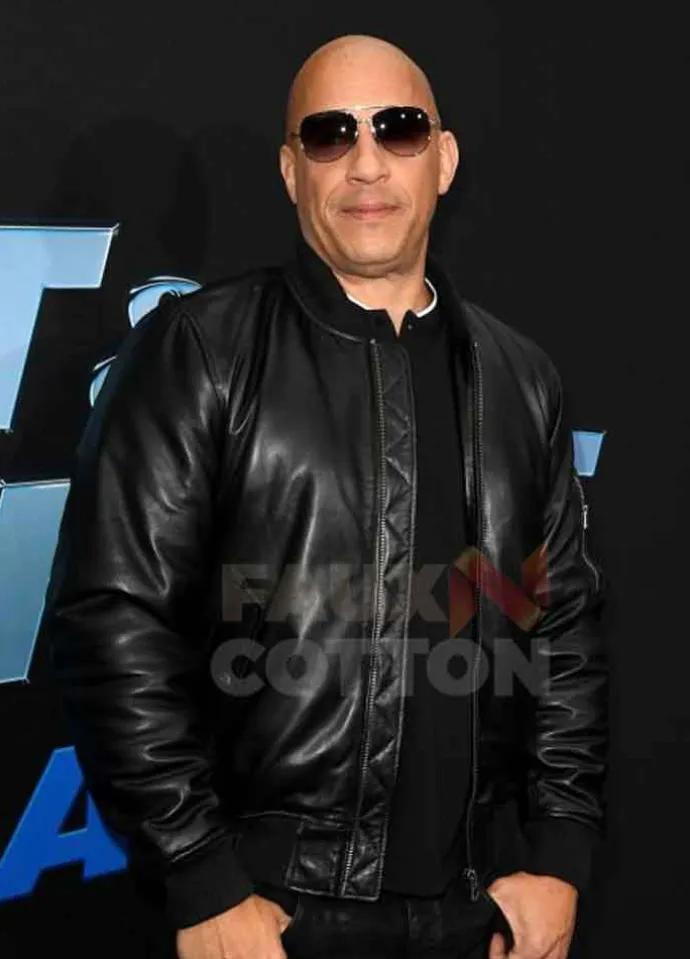 Fast & Furious 9 (Dominic Toretto) Vin Diesel Black Leather Jacket