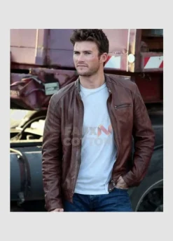 Fate of the Furious Scott Eastwood Brown Leather Jacket