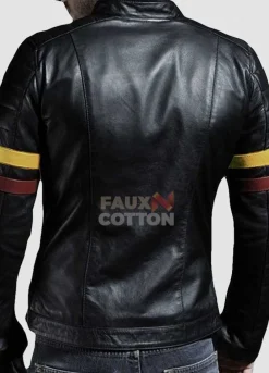 Fight Club Cafe Racer Beige Black Stripe Jacket