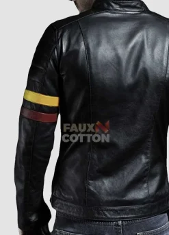Fight Club Cafe Racer Beige Black Stripe Jacket