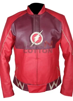 Flash Barry Allen Red Color Leather Jacket For Men's