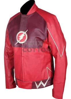 Flash Barry Allen Red Color Leather Jacket For Men's