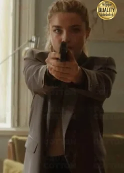 Florence Pugh Black Widow Grey Blazer Jacket