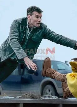 Fractured Sam Worthington Green Jacket