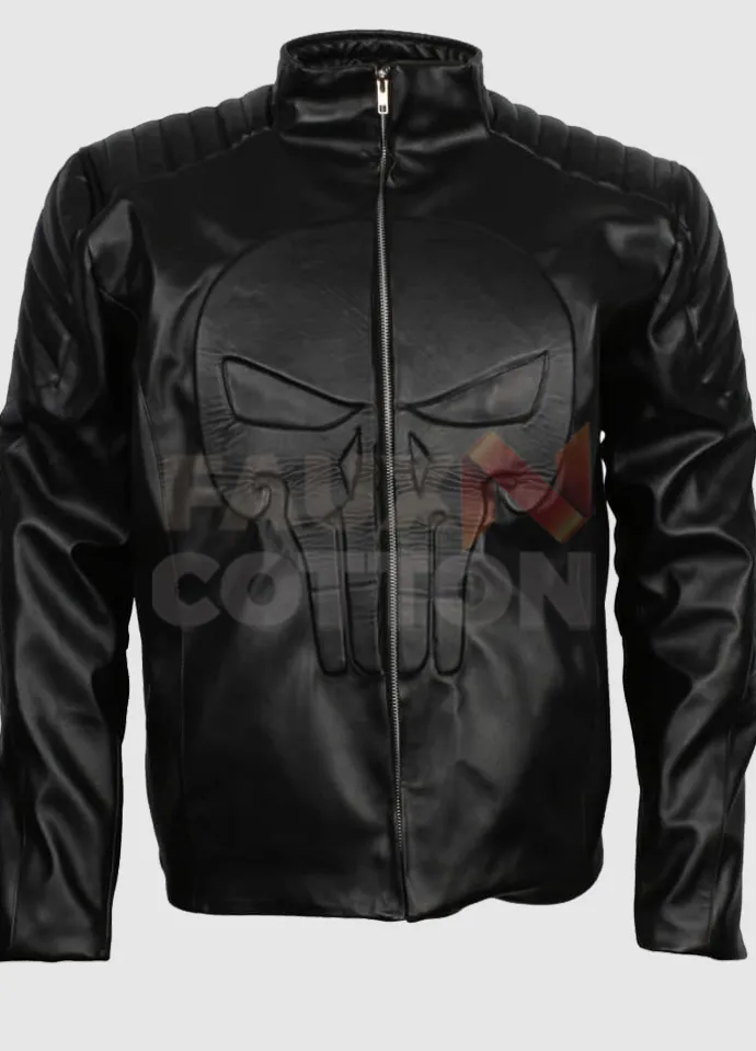 FRANK CASTLE THE PUNISHER SKULL EMBOESED JACKET