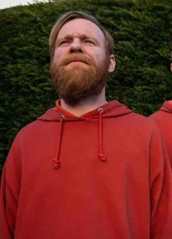 FRANK OF IRELAND (FRANK) BRIAN GLEESON RED COTTON HOODIE