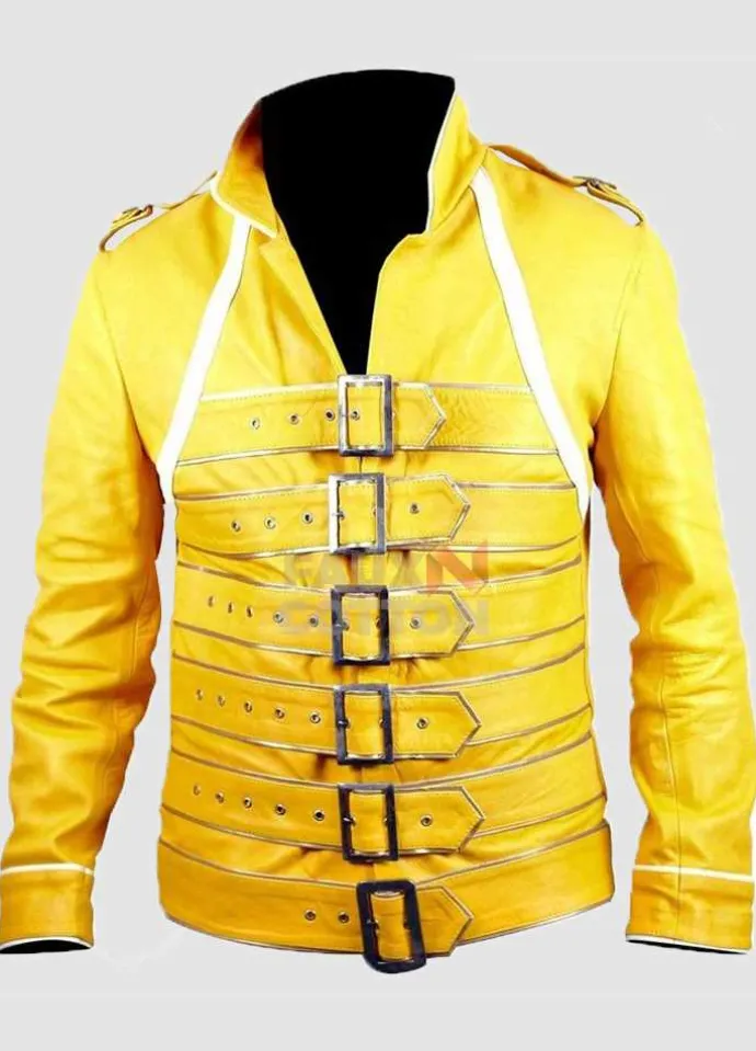 Freddie Mercury Yellow Leather Jacket