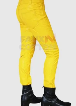 Freddie Mercury Yellow Leather Pant