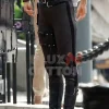 Free Guy Jodie Comer Black Leather Pant