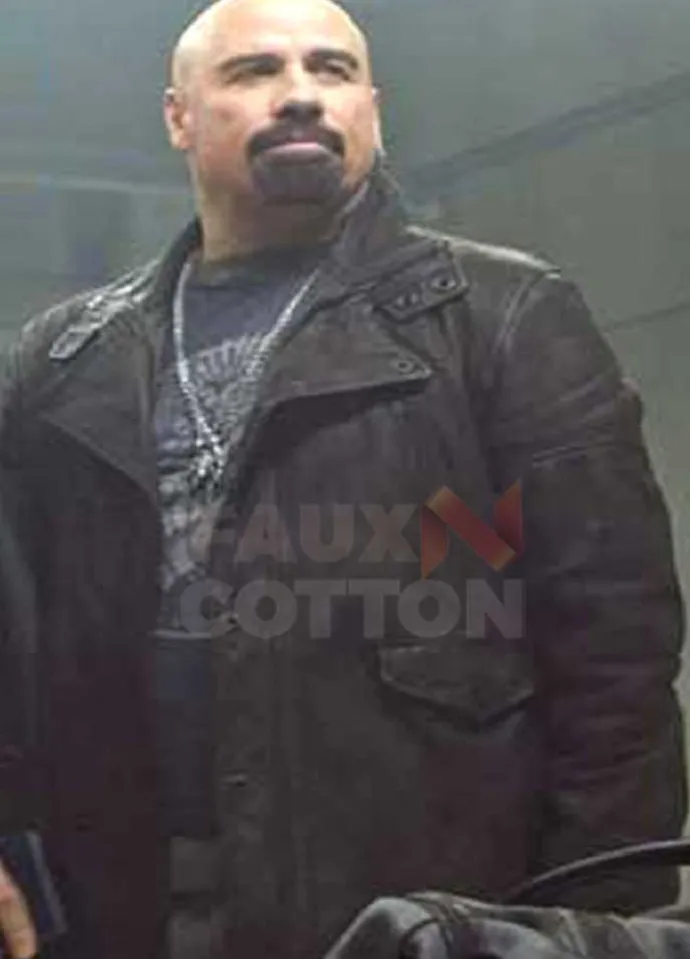 From Paris With Love John Travolta ( Charlie Wax ) Leather Jacket