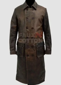 Frontier Jason Momoa Brown Leather Coat