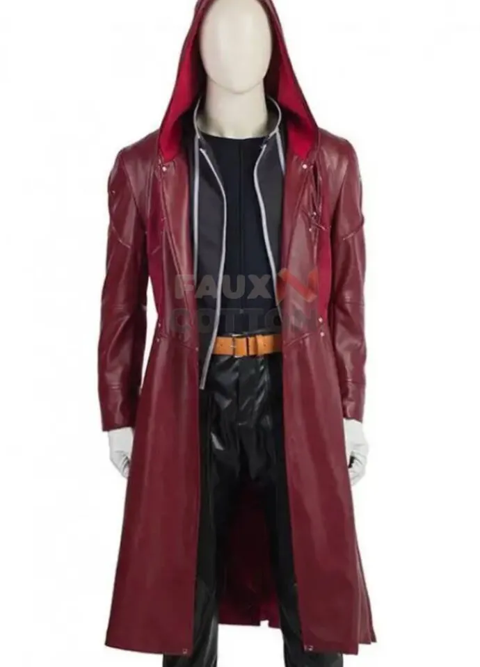 Fullmetal Alchemist Edward Elric Leather Hooded Coat