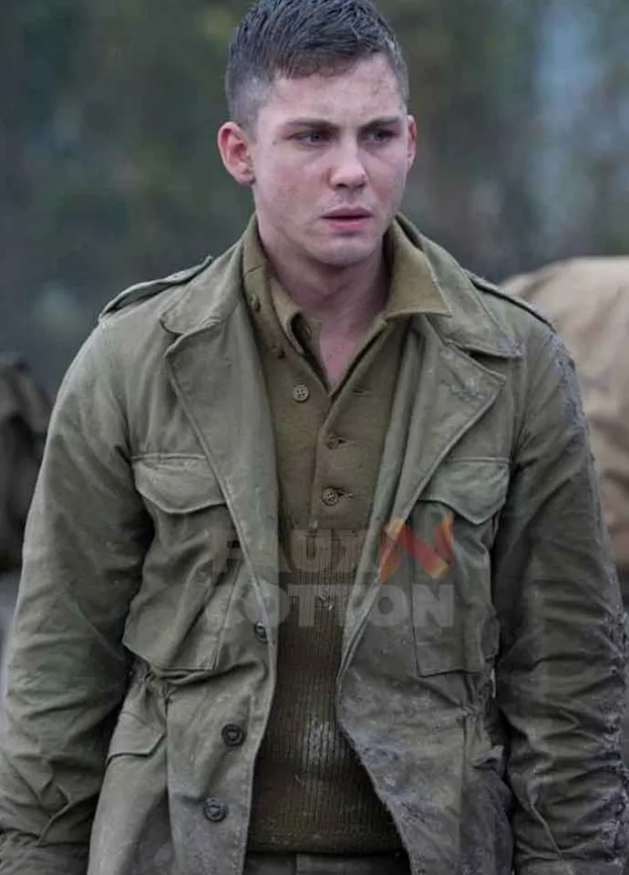 Fury Logan Lerman Green Jacket