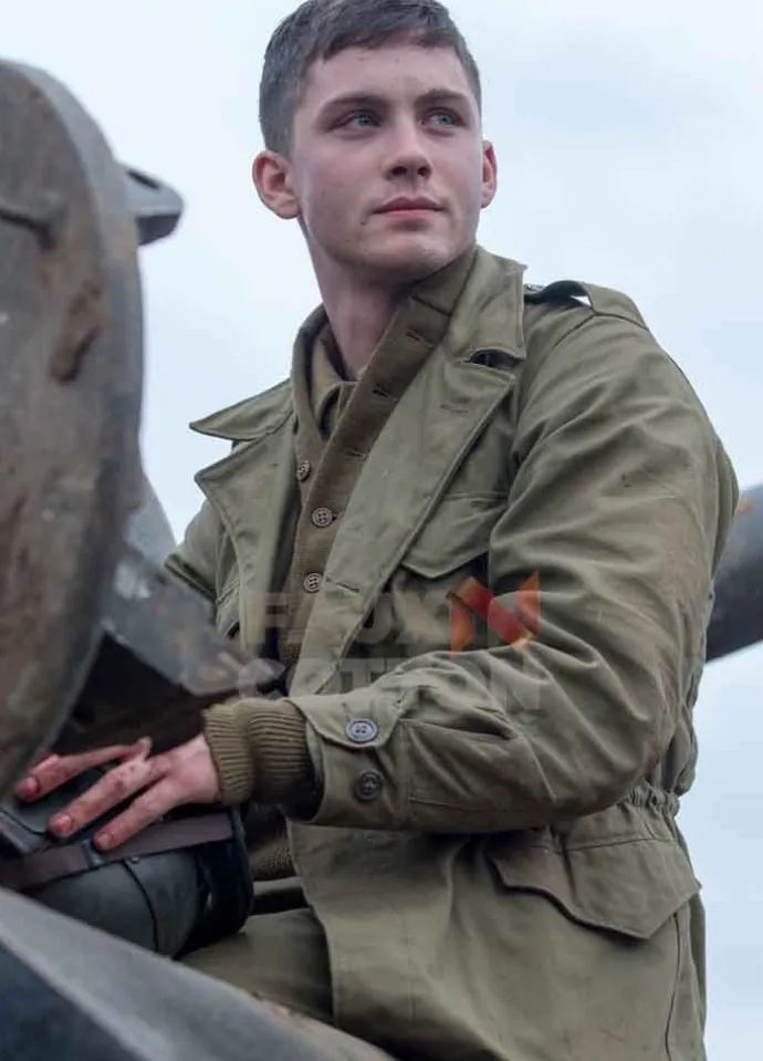 Fury Logan Lerman Green Jacket