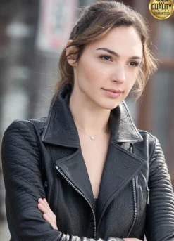 Gal Gadot Zack Snyder’s Justice League Black Leather Jacket