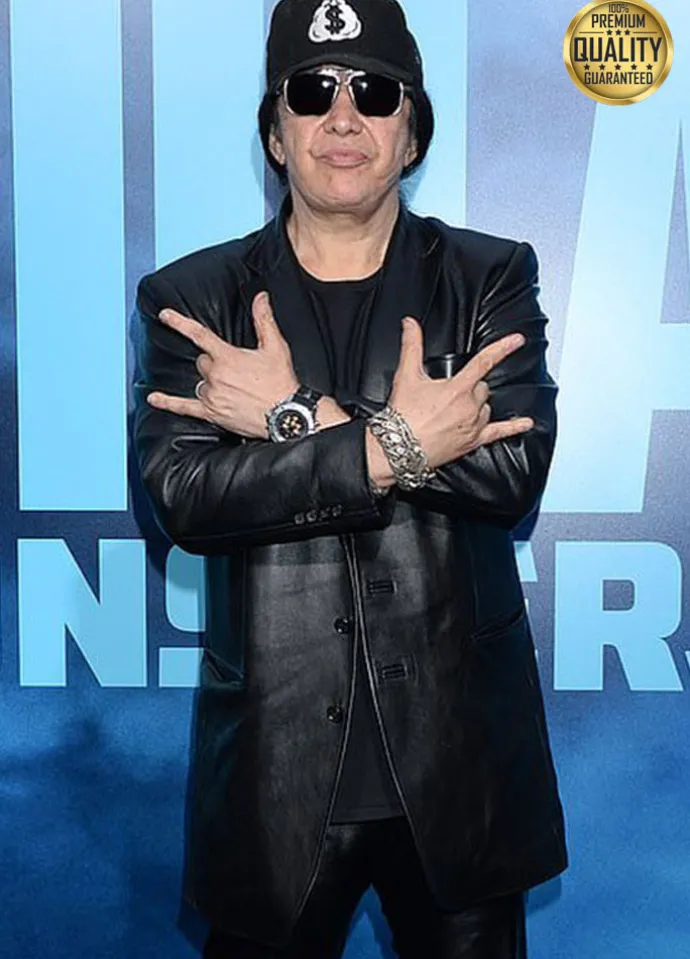 Gene Simmons Godzilla Premiere Black Leather Jacket