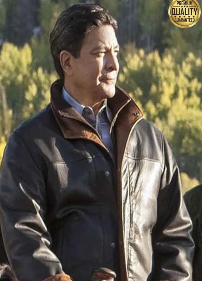 Gil Birmingham Yellowstone Thomas Rainwater Leather Jacket