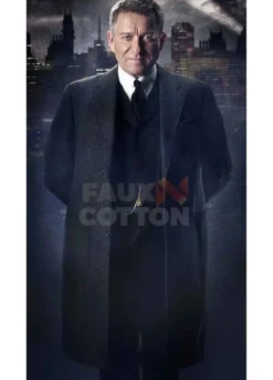 Gotham Sean Pertwee Black Trench Coat